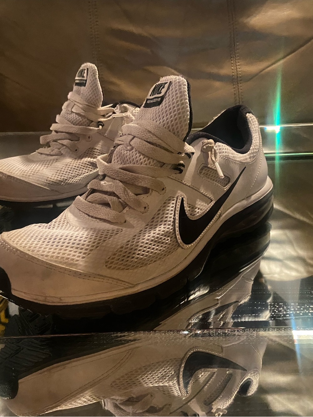 Nike Air Max Men’s White and Black Athletic Sneakers